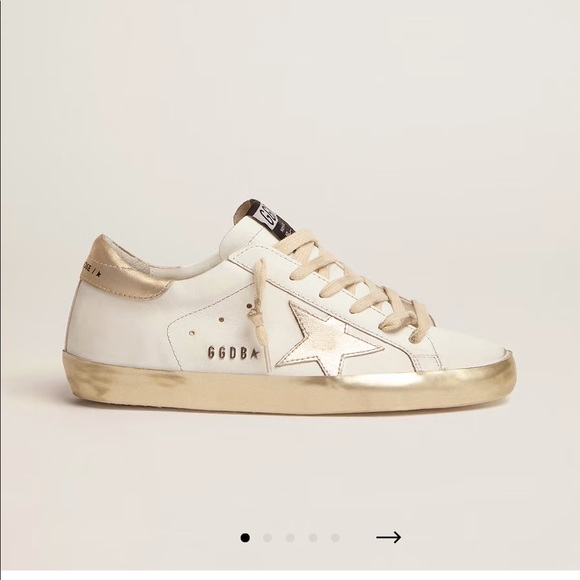 Golden Goose Shoes - Golden goose gold and white Allstars